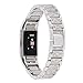 Lwsengme Metal Bands for Fitbit Charge 2,Charge2 Tracker Replacement. Magnet Strap Lock Large Small (Lihgt Metal-05, 5.5