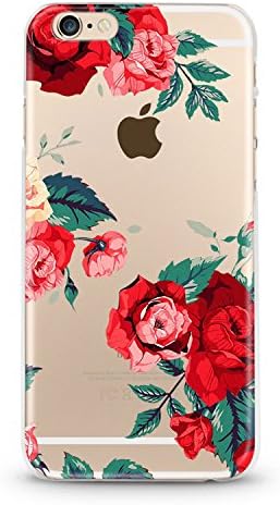 iPhone 6S / 6 Slim Protective Soft Flexi Crystal Clear Case (Lovely Roses)