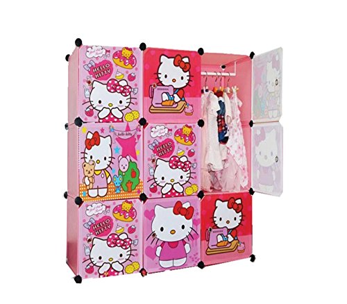 Hello Kitty 9 Cubes Modern Wardrobe