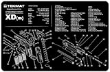 TekMat 11-Inch X 17-Inch Handgun Cleaning Mat with Springfield Armory XDM Imprint, Black