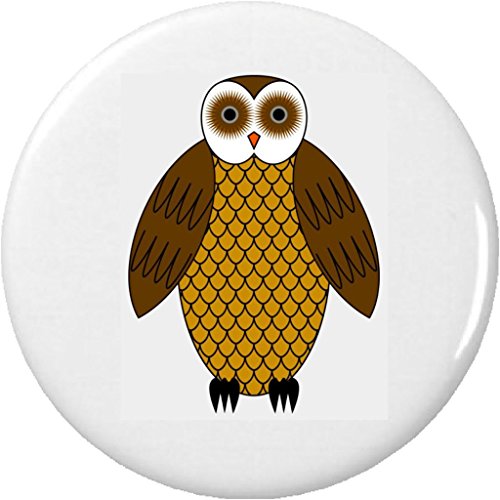 Tall Owl 2.25' Large Pinback Button Pin