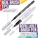 Watercolor Brush Pens - 24 Flexible Brush Tip Markers and 1 Refillable Water Brush Pen for Mess-Free Watercolor Painting, Drawing, and Hand Lettering for Artists and Beginner Painters