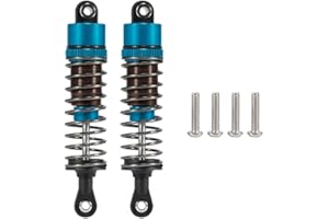 YSKMLOLP 1/10 RC Cars Oil Leakproof Shocks,2Pcs Adjustable Oil Filled Shocks 52mm-120mm for 1/10 RC Buggy Truggy On Road Touring Drift Cars Monster Trucks Upgrade Parts(2pcs 85mm blue)