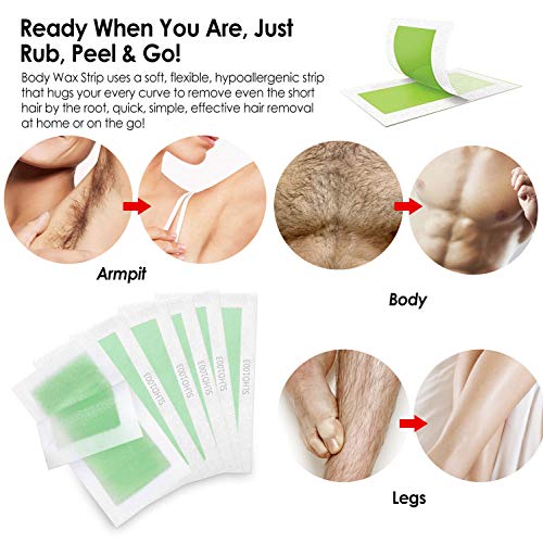 40 Strips Wax Strips,Hair Removal Wax Strips for Arms, Legs, Underarm