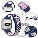 Wepro for Fitbit Versa Bands Sport Silicone Replacement Breathable Strap Bands for New Fitbit Versa Smart Fitness Watch, Small, Blue Pink