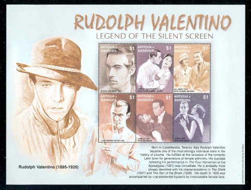 Rudolph Valentino Collectible Postage Stamps Antigua 2507