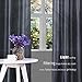 Vangao Grey Curtains 84 inches Long Faux Silk Opaque Curtain Light Filtering Living Room Satin Drapes Privacy Window Treatments Set for Bedroom, Grommet Top,2 Panels