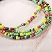 6 Pieces Summer Waist Bead Chains Colorful Waist Belly Beads African Body Chains Bikini Jewelry for Women and Girls
