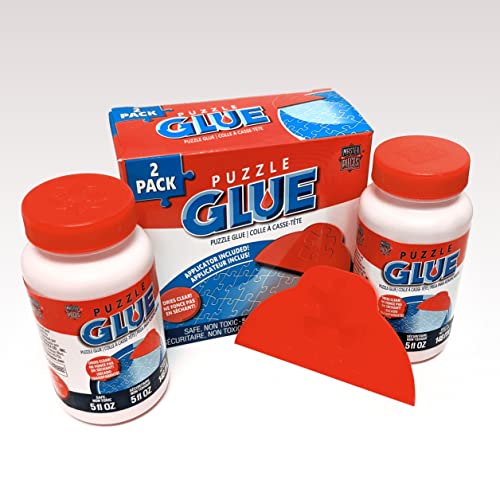MasterPieces Jigsaw Bottle & Wide Plastic Spreader Puzzle Glue, 5