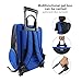 HARBO Pet Travel Carrier Rolling Backpack for Dogs Cats Small Animals Airline Travel Tote (Blue)