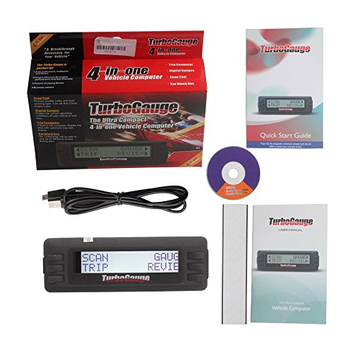 TurboGauge IV Digital Gauge 4 in 1 Vehicle Trip Computer with Digital Gauges Automotive Scan Tool
