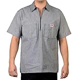 Ben Davis Short Sleeve 1/2 Zip Shirt 176 Black