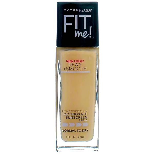 MAYBELLINE NEW YORK FIT ME! FOUNDATION, IVORY [115], SPF 18, 1 OZ (PACK OF 2)