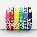 Jetloter 12 Pcs /Set Soft Nylon Puppy Cat Id Collar Adjustable Whelping Litter Bow Ties Collars with Bell