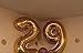 40'' Number 2 Balloons Gold Foil Mylar Balloons for Birthday Party Wedding Anniversary (Number 2) B02