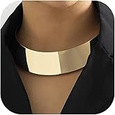 Your Always Charm Chunky Gold Necklace Dainty Statement Necklace for Women Choker Necklaces Exaggerated Ethnic Necklaces Punk Gold Accessories Trendy Stuff