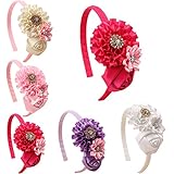 ROEWELL® Hair Ribbon Bow Hair Clip Headbands for Baby&Girl (5 Pack)