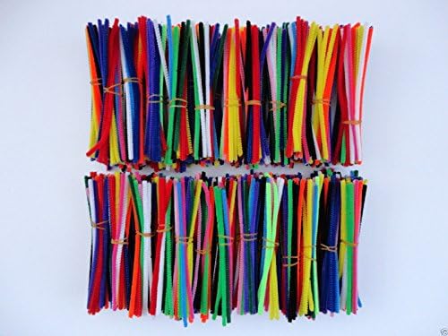 Bulk Quantities - Chenille Stems Craft Pipe Cleaners 6" Or 12" Assorted Colours - Length: 6" / 15cm, Amount: 5000