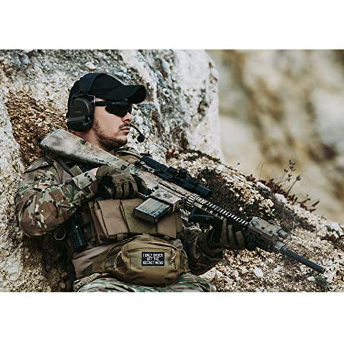 TACVEL 2Pcs I ONLY Order Off The Secret MENU Patch Embroidered Funny Badge Milltary Patch, Hook & Loop Patch for Caps, Backpacks, Clothes, Vest, Military Uniforms, Tactical Gears Etc