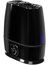 Everlasting Comfort Ultrasonic Humidifier (6L) - Built-in Oil Diffuser, High Mist Output, Adjustable Knob and 360 Deg. Nozzles. Ultra Quiet, Auto Shut Off, Night Light, Large Capacity Vaporizer