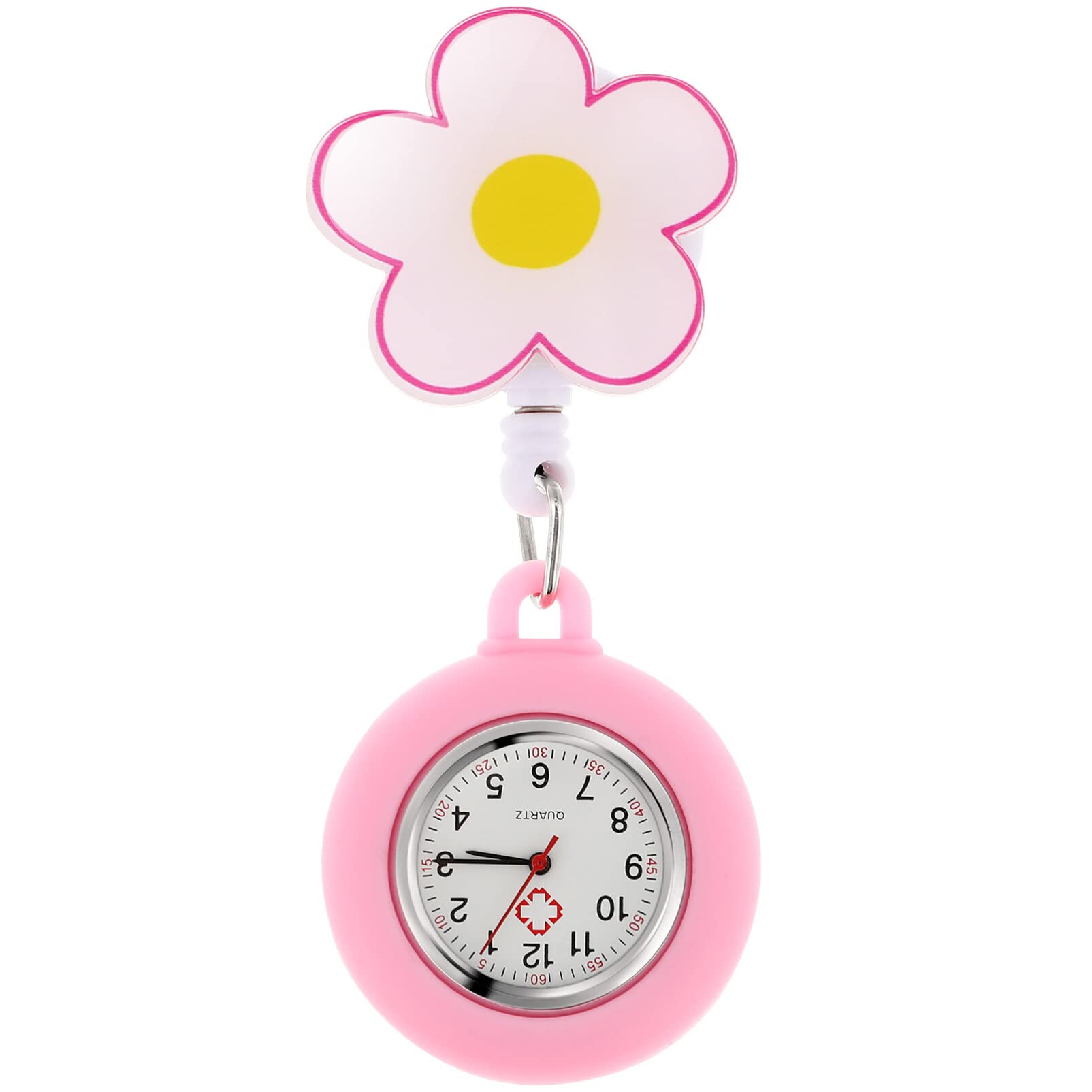 Hemobllo Watch - Retractable Nurses Fob Watch Clip On Hanging Pocket Fob ES for Nurses Doctors