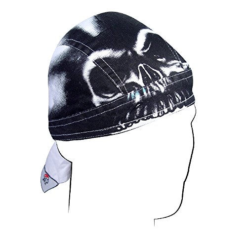 ZANheadgear Flydanna 100 Percentage Cotton Airbrushed Skull Road Hog Bandanna