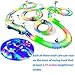 Car Tracks, (3 Pack) Green Military Jeep, Blue Police Bus and Yellow School Bus , with 5 LED Lights, Compatible with Most Tracks,Best Gift for Boys and Girls