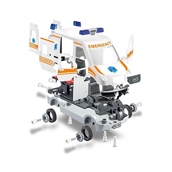 Revell 00806 Junior Kit Krankenwagen Auto Modellbausatz für Kinder zum Schrauben, robust zum Basteln und Spielen, ab 4… – Bild 5