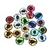 Whitelotous 20Pcs Glass Safety Eyes Craft Dinosaur Eyeballs Gem Decor for Doll Puppet Plush Animal(20mm)