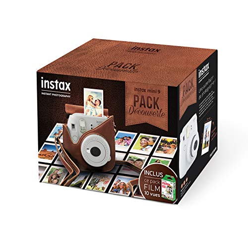Fujifilm 70100138933 Pack Découverte Instax Mini 9 avec Film Instax Mini 10 Vues Blanc/Rose/Bleu