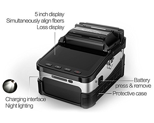 Zoostliss Fiber Optic Fusion Splicer FTTH Kit with Optical Fiber Cleaver, Including Accessories