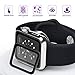 iWatch Screen Protector 42mm (Series 3/2/1), Amoner [3D Full Coverage] [Anti-Scratch] [High Definition] Tempered Glass Screen Protector for Apple Watch 42mm Series 3/2/1 (Black)