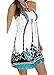 Womens Floral Printed Ruched Tube Top Short Dress Halter Mini Boho Beach Dresses