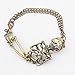 Suppion Vintage Alloy Rock Gothic Punk Skeleton Skull Charm Bracelet