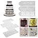 Wedding Cake Stencil Template, BENBO 7Pcs Cake Decorating Embossing Plastic Spray Floral Cake Cookie Fondant Side Baking Mesh Stencil Wedding Decor Tool