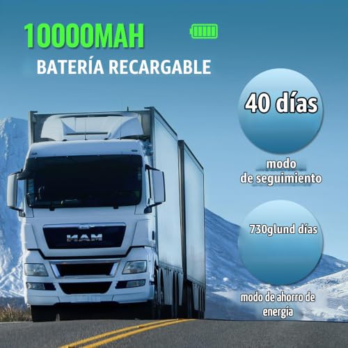 4G GPS Locator, 10000mAh GPS Tracker for Long Trip Tracking, Anti-Theft Tracker, for Vehicle Management and Asset Tracking-Required Subscription