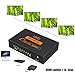 Huaka HDMI Splitter 4K, HDMI Powered Splitter 1 in 4 out 4K X 2K 3D 1080P Signal Distributor with Metal Box US Adapter Included For HDTV PC PS4 Xbox Blue-ray etc [1 input to 4 output 2018 Version]