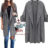 Women Cardigan,Haoricu Womens Open Front Trench Coat Long Cloak Jackets Overcoat Waterfall Cardigan Gift