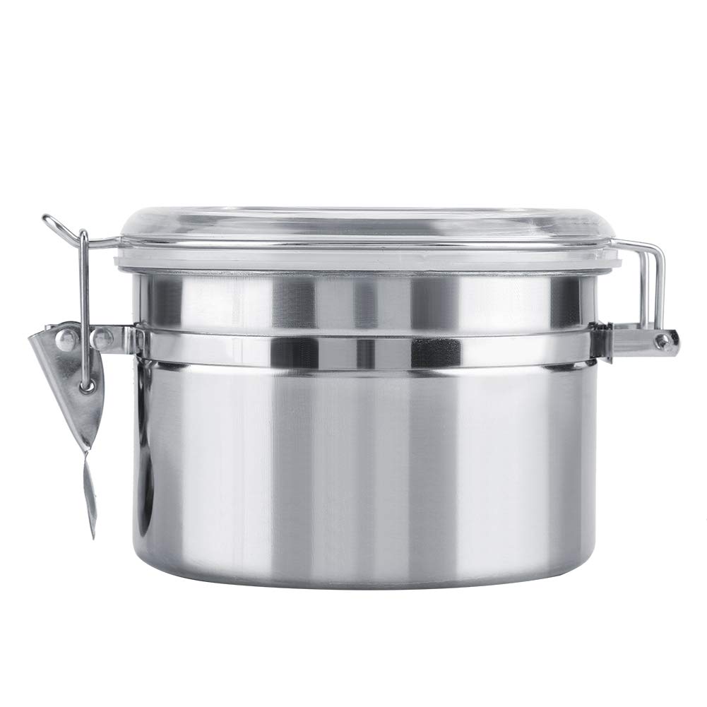 Tnfeeon Airtight Coffee Canister, Stainless Steel Container Storage for the Kitchen Storage Tea Sugar Coffee Bean [800ml]