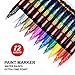 ZEYAR Acrylic Paint Marker Pens, Extra Fine Point, Nylon Tip, 12 colors, Water based, Expert of rock painting, Water and Fade Resistant, Non-toxic