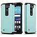 J&D Case Compatible for LG Phoenix 2 Case/LG Escape 3 Case/LG K8 2016 Case, Heavy Duty Dual Layer Hybrid Shock Proof Protective Rugged Bumper Case for LG Phoenix 2 LG Escape 3 LG K8 2016 Case, Mint
