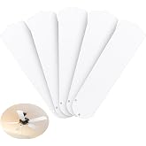 Lineshading 5 Pack 20" Replacement Fan Blade for 52" Ceiling Fan, White | Waterproof Weatherproof Blades Replacement, for Broken Substitution Replacing, Indoor Summer