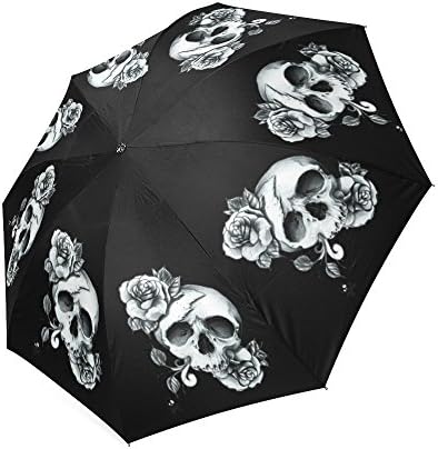 Hot Sale Sugar Skull with Flower Art Foldable Umbrella Compact Umbrella