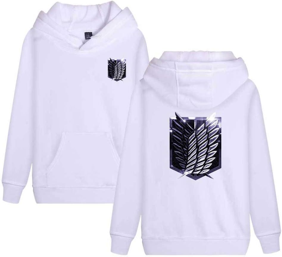 Attack On Titan Survey Corps Logo Pullover Hooded Sweatshirt Jacket Coats with Pocket Long Sleeve