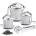 Tea Infuser, 3 Premium Stainless Steel Tea Ball Strainers & Cooking Infuser, 2 Size with Fine Mesh, Drip Trays, Extended Chain Hook to Brew Loose Leaf Tea, Spices & Seasonings