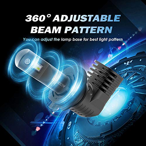 image for Auxbeam 9012 HIR2 7600lm Led Headlight Conversion Kits, Single Beam He