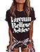 Haola Womens Printed t Shirts Funny Street Juniors Tees Short Sleeve Tops M Black