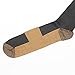 TASOM Compression Copper Socks Over the Calf Below Knee Anti Fatigue Men Woman Foot Feet Ankle Heel Pain Ache Swelling Relief Support Stockings (Black/Gold, 
