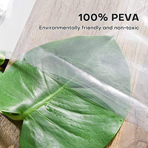 TVKSOM Clear Shower Curtain Liner 72x72 Inches Waterproof Lightweight