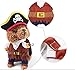 Idepet(TM) New Funny Pet Clothes Pirate Dog Cat Costume Suit Corsair Dressing up Party Apparel Clothing for Cat Dog Plus Hat (XL)
